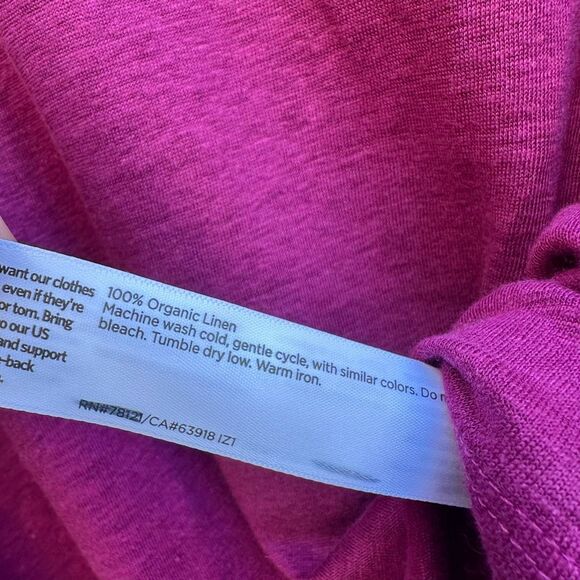 Eileen Fisher Women's $128 Organic Linen Jersey Shirred-Back Top sangria xxs - Picture 6 of 11